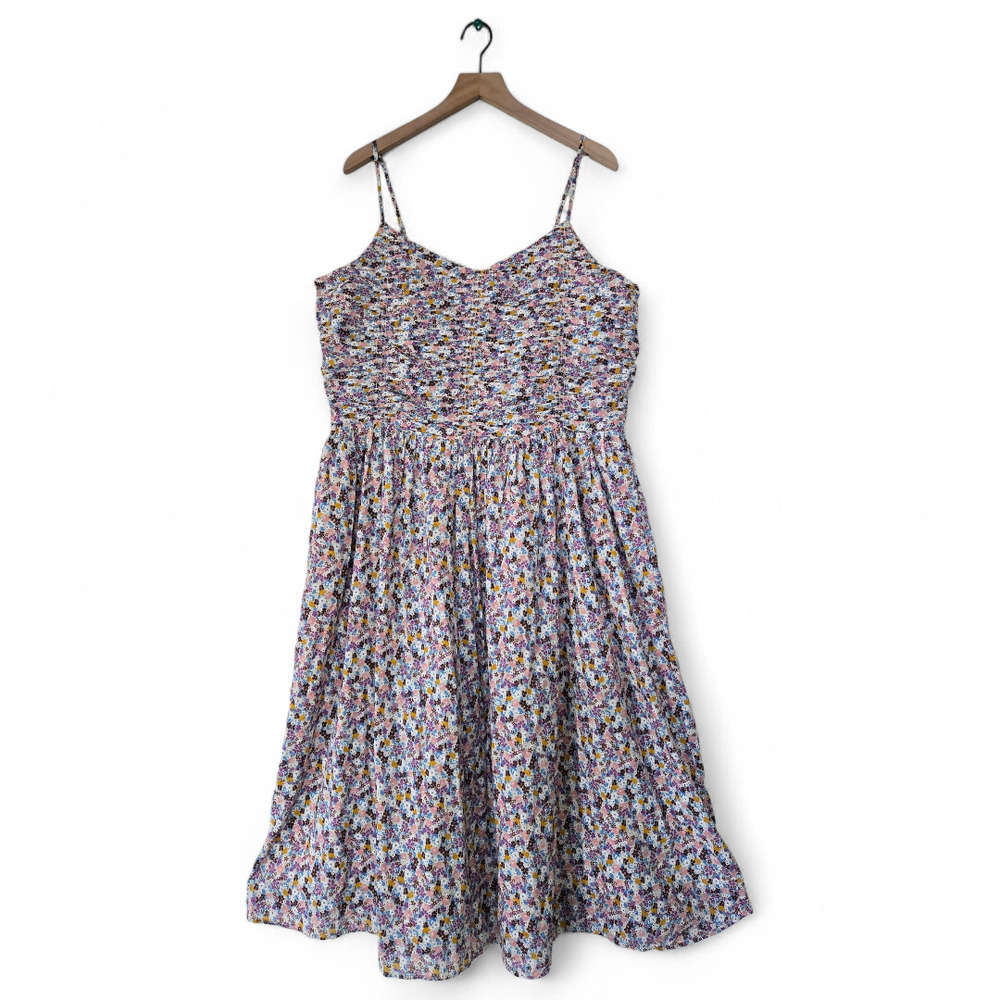 On 34th Plus Floral Smocked Midi Dress – Size 2X, NWT - Picture 3 of 11